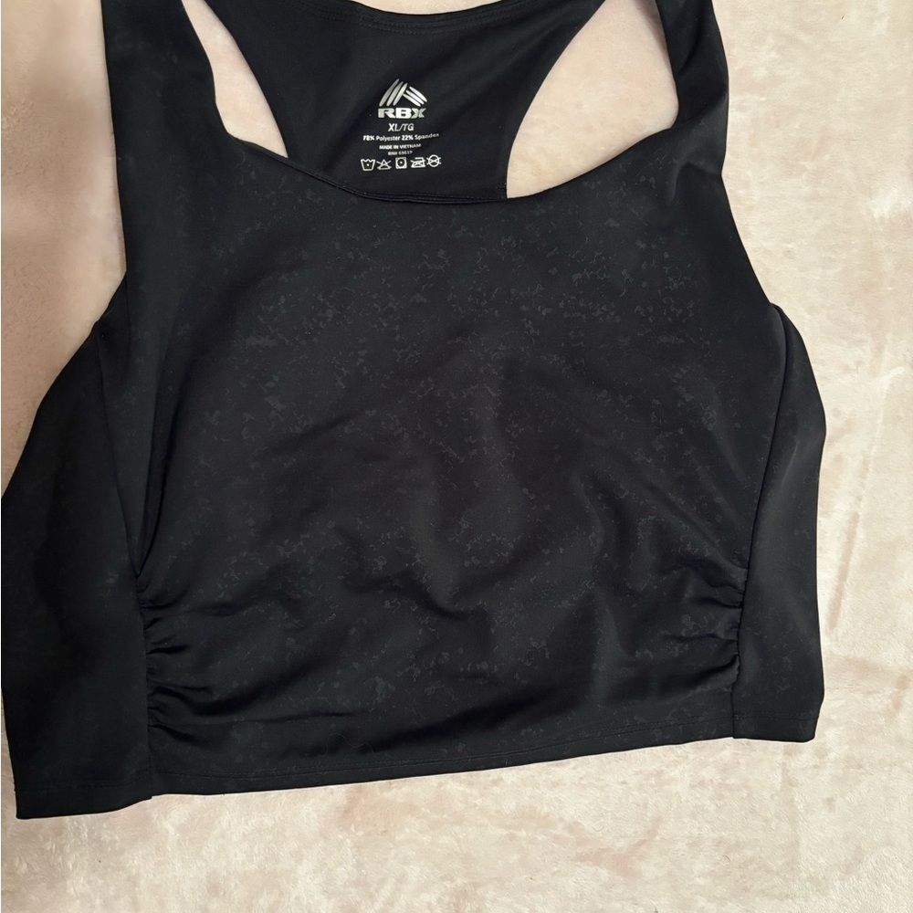 RBX Black Racerback Sport Crop Top